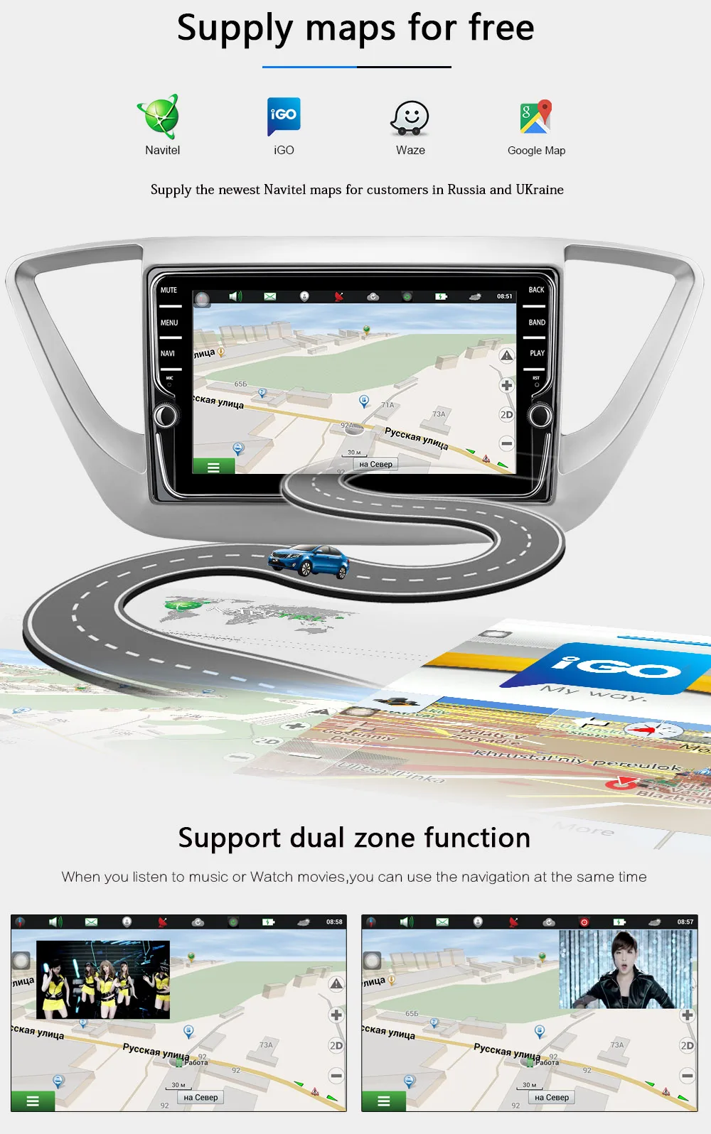 Top Funrover 2 din Car Multimedia DVD GPS Player stereo For Hyundai Verna Solaris Accent 2017 2018 Car Radio tape recorder headunit 14