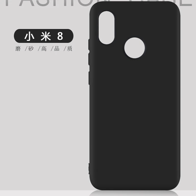 For Mi 8 Black TPU Phone Case |