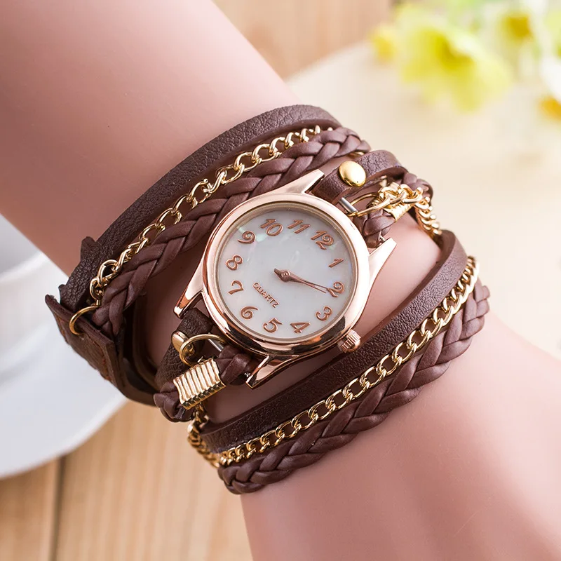 

Hot Sale Fashion Casual Multiple Colour Leather Women Bracelet quartz watch Bear boy girl Student Outdoor Sport Digital Watch