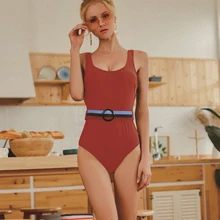 Цельный купальник, сексуальный купальник с вырезами, женский купальный костюм с открытой спиной, монокини, однотонный купальник, женский летний купальный костюм