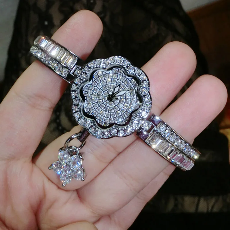 

Luxury Women Watches! Ladies Diamond Bracelet Watch Female Rose Gold Silver Dress watch Rhinestone Bangle Wristwatches Freeship