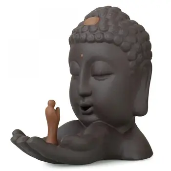 

Traditional Backflow Incense Burner Ceramic Buddha Incense Holder Aromatherapy Home Decor Buddhist Censer Quemador De Incienso