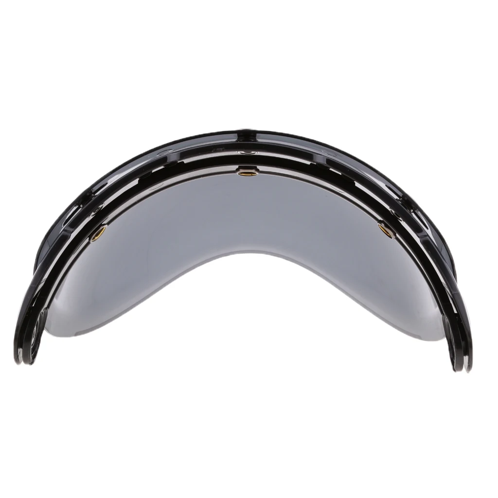 Universal Bubble 3-Snap Motorcycle Helmet Visor Flip Up Face Shield Lens Plain Adjust Height Flip Up Design