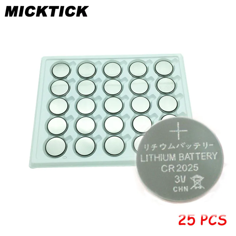 

25pcs/Lot CR2025 3V Cell Coin Button Battery lithium Li-ion ECR2025 DL2025 BR2025 KL2025 L2025 Watches,clocks toys free shipping