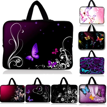 

10" 12" 13" 14" 15" 17" Butterfly Print Soft Laptop Bag Tablet Sleeve Case Neoprene Carry Bag For 10-17 Inch Computer Notebook