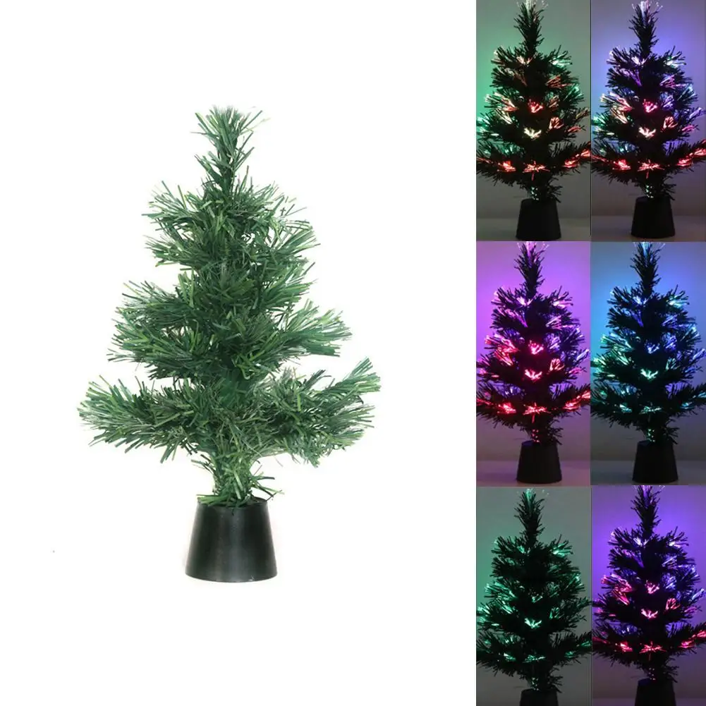 Fiber Fiber Christmas Tree Light 40cm fiber optic Christmas tree led light Q