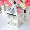 Luxury cone shaped custom metallic gold laser cut wedding favor boxes ► Photo 2/6