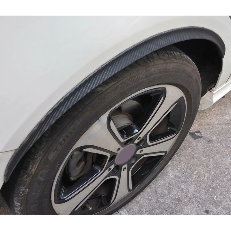 

Hot Carbon Fibre Fender Flare Wheel Eyebrow Decorative Strips Car Tires Suitable Round Rubber Stickers Arch JLD