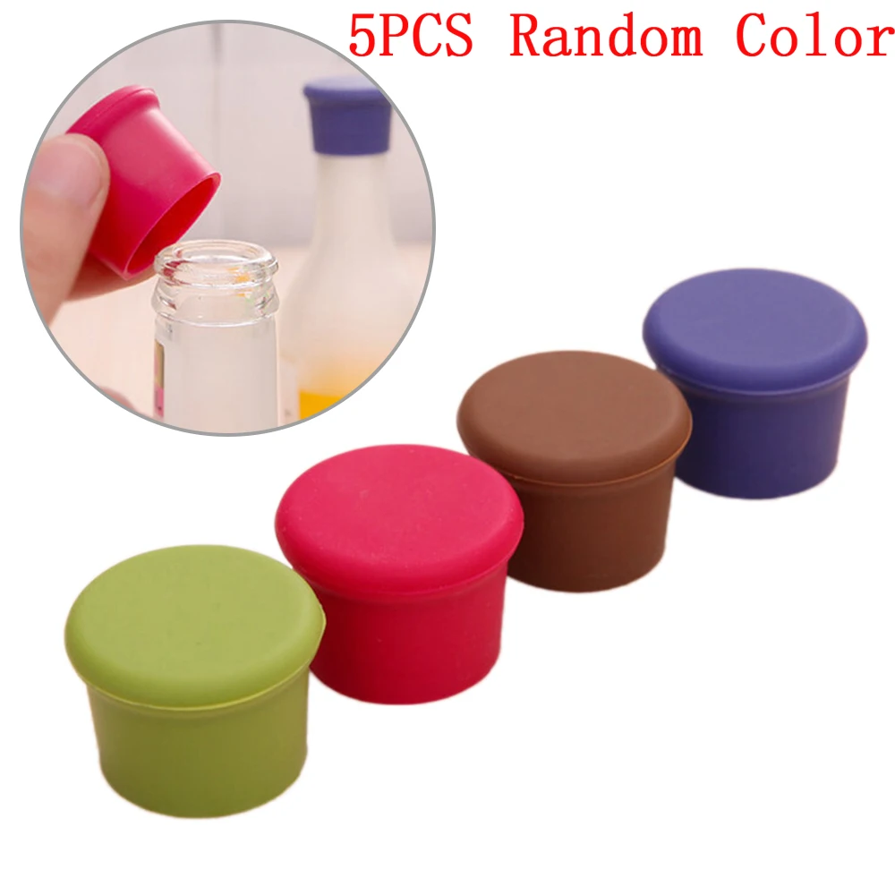 

5PCS Wine Bottle Clips and Hooks Silicone Wine Storage Bar Tools Cord Clip and Hooks S Kitchen Wine Champagne String Beverage