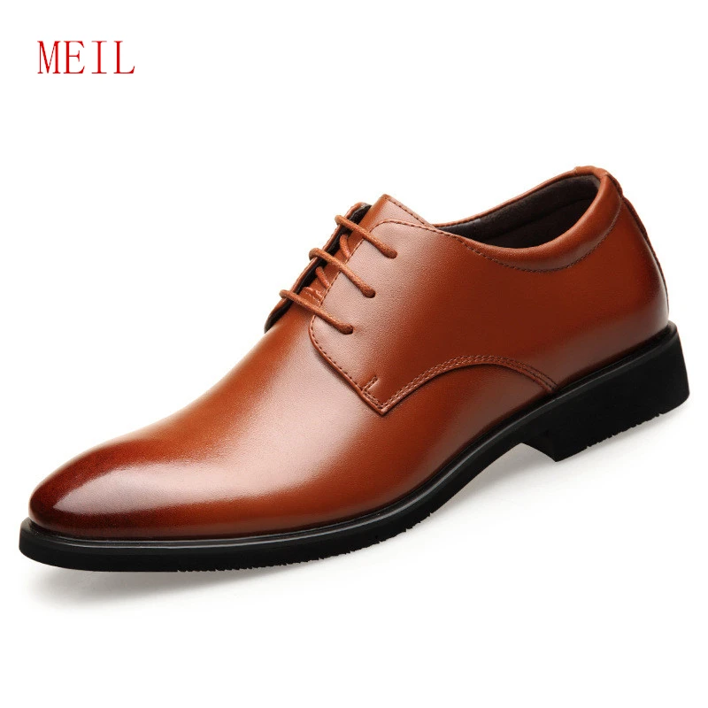 

Hidden 6CM Men Formal Business Genuine Leather Men Dress Office Elevator Shoes Men Comfort Gentleman Shoe Business Wedding Shoes