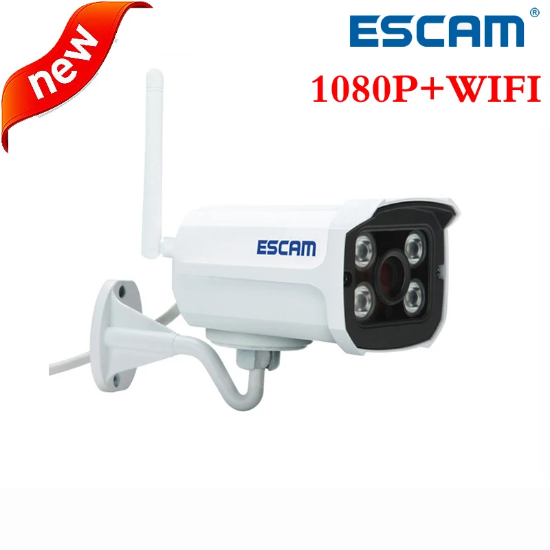 ESCAM 1080p Brick QD900 WIFI 2 MP full HD Network  IR-Bullet Camera Day/Night IP66 onvif 2.2 3.6mm fixed Lens wireless ip camera