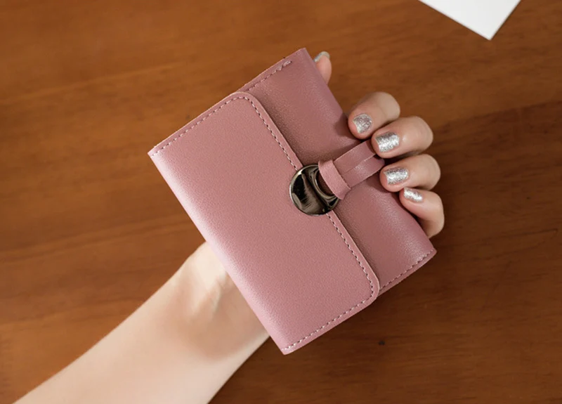 Women Short Wallet PU Leather Mini Female Money Purse New Fashion Foldable Credit Card Holder Lady Coin Bags Girl Wallets WT0121 (14)