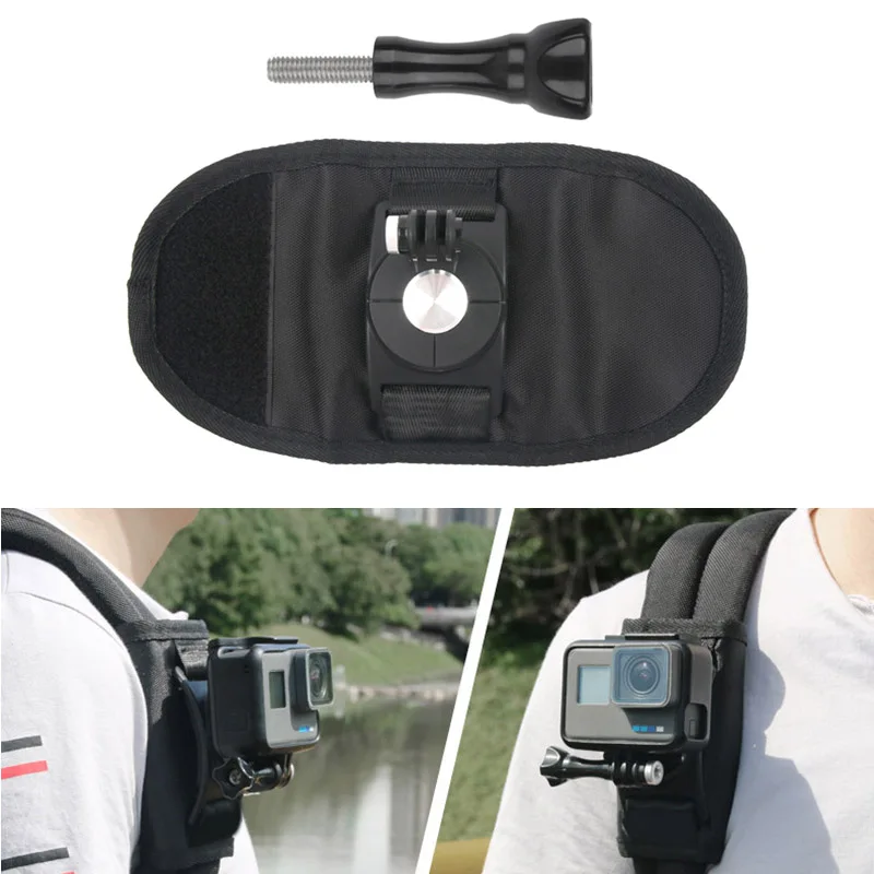 Держатель рюкзака для верховой езды кронштейн держатель для GoPro Hero 4 5 6 Спортивная камера на открытом воздухе YA88