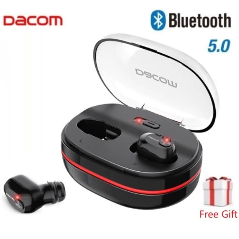 

Newest DACOM K6H PRO True Wireless Earbuds Mini TWS Bluetooth v5.0 Earphone Headset Stereo in Ear Earpod and Charging Box