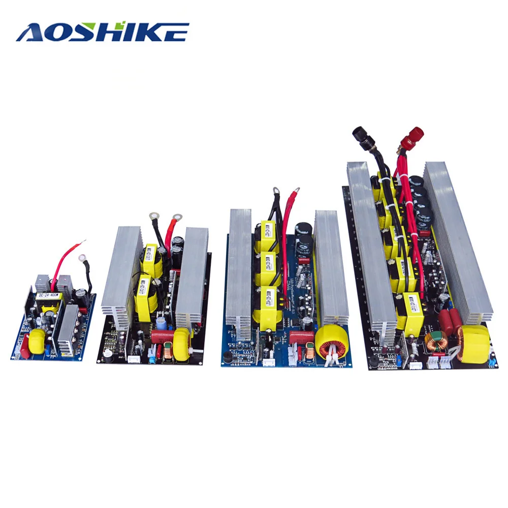 AOSHIKE 1 шт. инверсор инвертор с чистым синусом плата питания инвертора DC 24V к переменному току 220V 300W 500W 600W Технические 24В конвертер Высокое качество