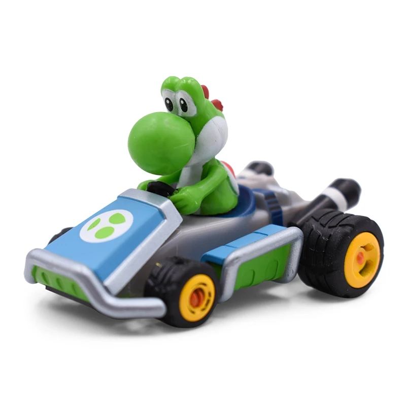H 8 стилей Mario Bros Luigi Yoshi Koopa Peach Mario Kart оттягивающая машина ПВХ фигурка игрушки модельные куклы игрушка для детей подарок - Цвет: H