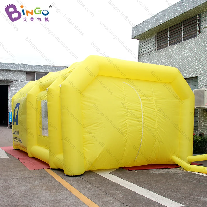  FACTORY OUTLET 6.5X4.5X3M inflatable yellow spray tent blow up portable car painting booth personal