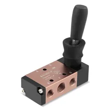 Алюминиевый ручной нажимной клапан ручной Пневматический воздушный клапан 5 портов 2 Позиции 1/" ручной клапан