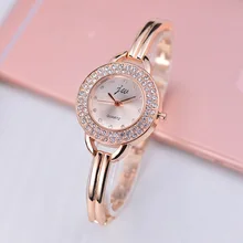 Модные женские часы от известного бренда JW, роскошные кристаллы, стразы, розовое золото, Женские Аналоговые наручные часы, женские кварцевые часы-браслет