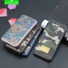 Lovecase оригинальный i7 7 плюс армия камуфляж Телефон чехол для iPhone 7 Plus 7 Plus Seashell Флип PU кожаный мешок телефон