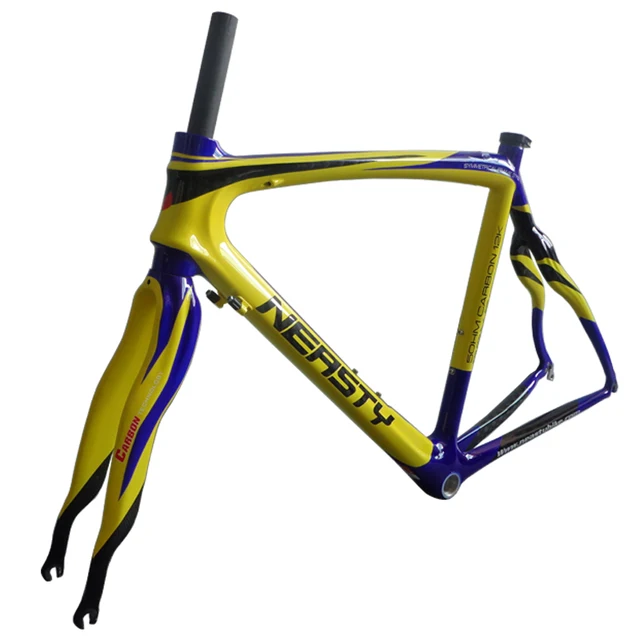 Best price at $484 Cheap 50cm Carbon Frame Road, Carbon Road Bike Frame Straight Head Tube, BSA Carbon Bicycle Frame and Fork