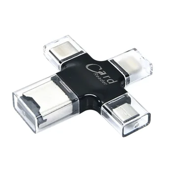 

4-in-1 Card Reader with OTG USB 3.1 Type-C Computer Laptop Smartphone Components Micro SD Memory Cards Accessories For iPad iPho