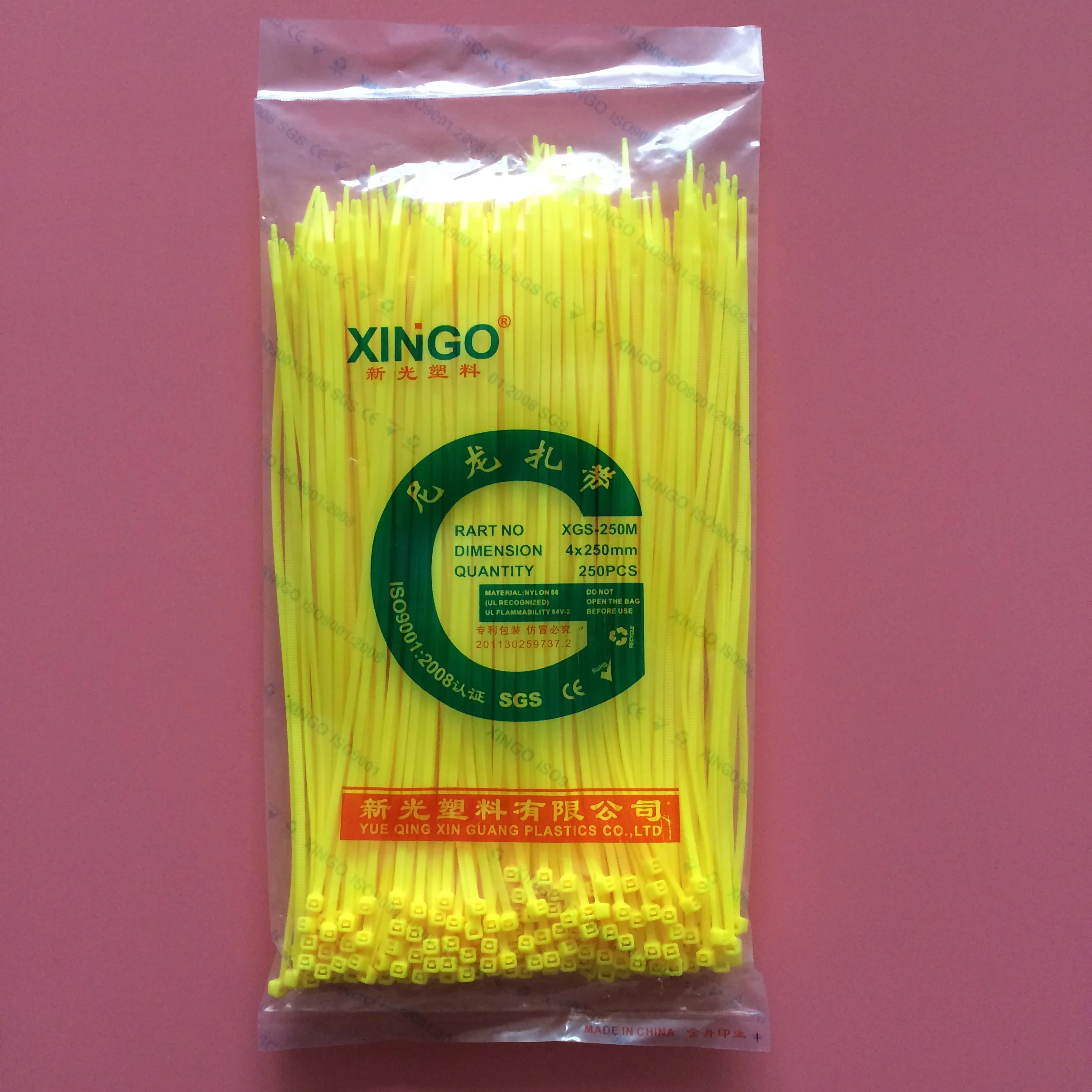 Xingo самоблокирующиеся Нейлоновые кабельные застежки 250 мм 100 шт. пластиковые