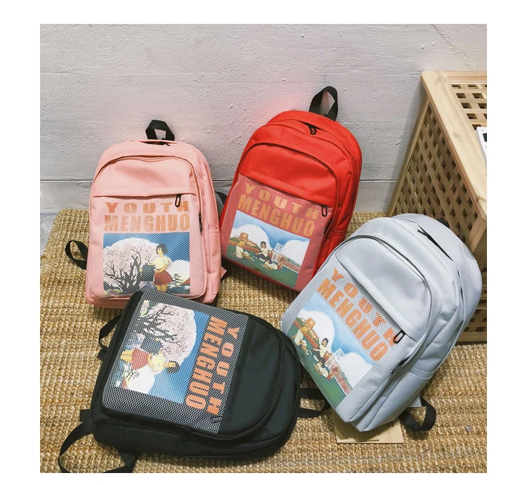 Menghuo Women Waterproof Nylon Backpacks Female Printed School Backpack for Girls Fashion Travel Bag Bolsas Mochilas Sac A Dos_35_14