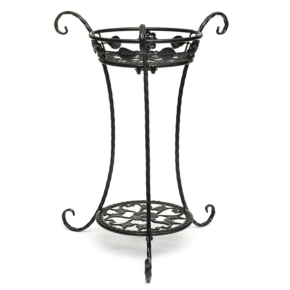 European Style Balcony Floor Shelf Multilayer Iron Flower Pot Holder
