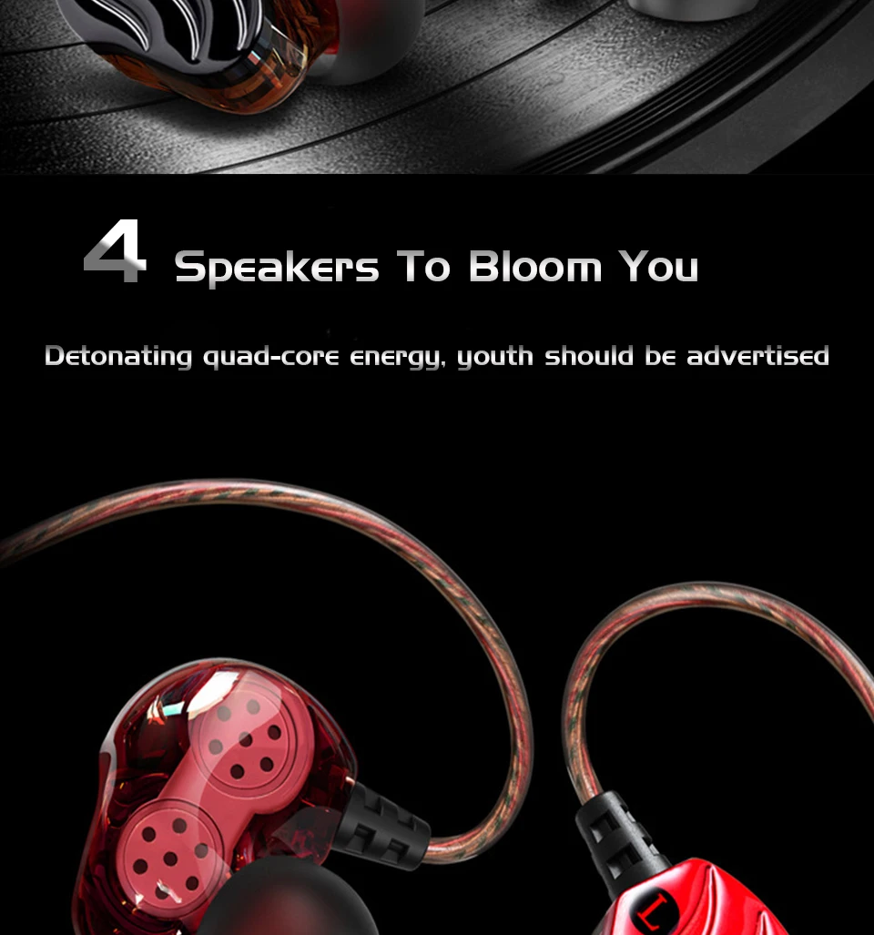 Earphones Dual Driver With Microphone Hifi Headset Stereo Bass Sport Headphone Wired Earphone For Phone Stereo Mic For iPhone  (10)
