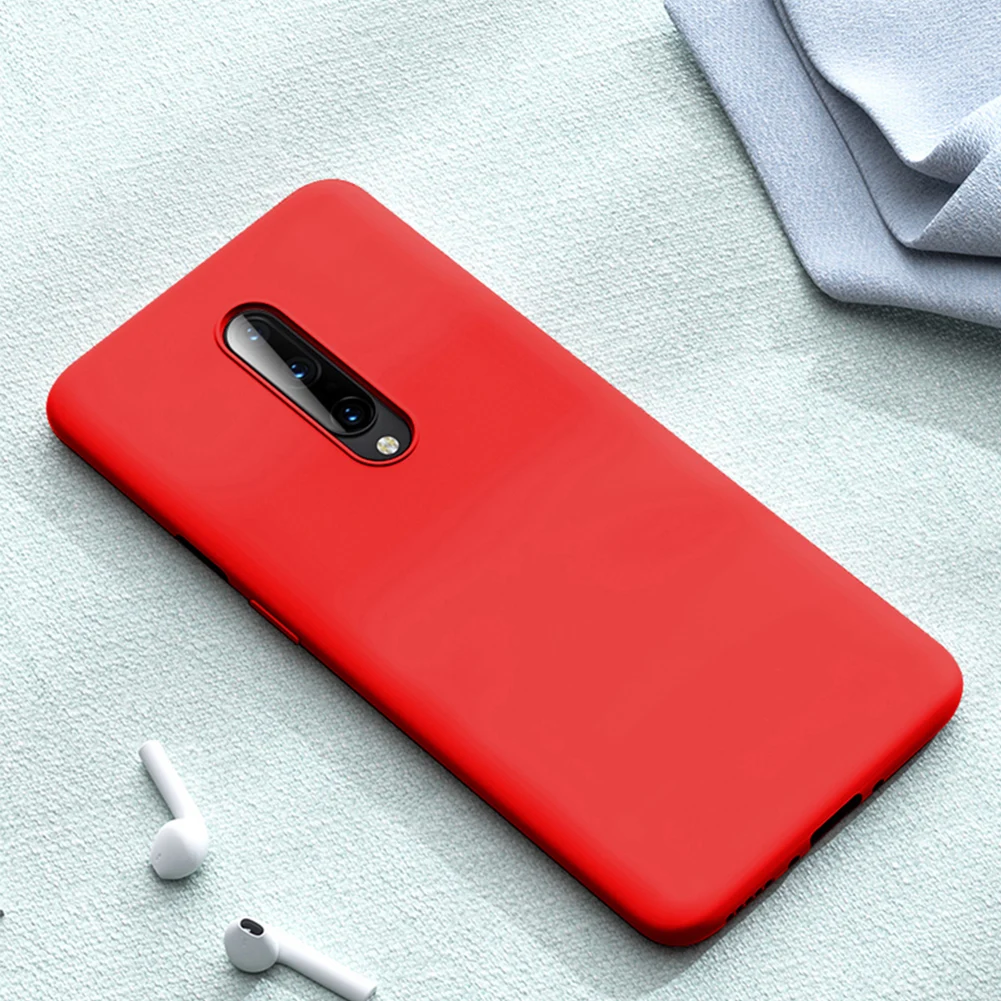 Ultra Thin Soft Liquid Silicone Phone Case for font b OnePlus b font font b 7