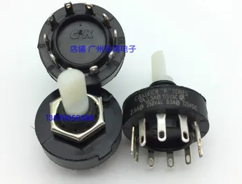 

[VK] C&K ORIGINAL R20407RR03Q band switch 2 knife 4 gear switch rotation switch axis 19MM 5A 125VAC 2.5A 250VAC 0.5A