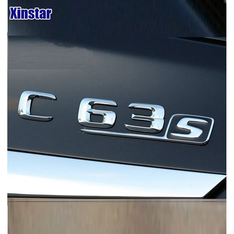 

ABS C63S Badge car rear emblem sticker for Mercedes Benz w117 cla45 w205 c63 w212 e63 w207 w176 a45 x156 gla45 AMG Styling