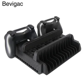 

Bevigac 2 in 1 Dual Charging Ports Station Stand Dock Holder w/ Cooler Cooling Fans for Sony PS4 Slim Pro Controller Console