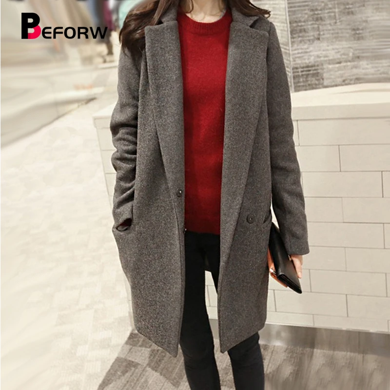 vagón Paja cafetería BEFORW, ropa de otoño invierno 2018, abrigo largo de Corea, abrigos  casuales de moda sólidos, abrigos de Mujer de manga larga, abrigos holgados  de talla grande para mujer|Gabardina| - AliExpress