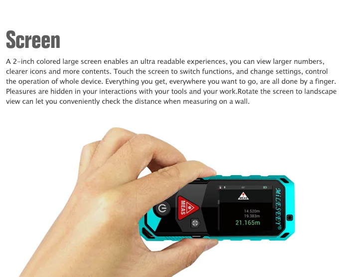 P7 80M 100M 150M 200M Bluetooth Laser Rangefinder with Rotary Touch Screen Laser Meter with Camera Point Finder