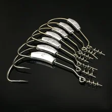 [10 шт.] острый задний вес ed крючок под червя с катушкой Хранитель 2 г 2,5 г 3 г 5,25 г 7 г 2/0 3/0 4/0 5/0 6/0 прикладочные весы с крючком fr бас Рыбалка