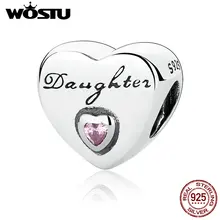 2017 Nuevo 100% 925 Plata Esterlina Hija del Amor Granos Del Encanto Fit Pandora Original Pulsera Brazalete de La Joyería Auténtica