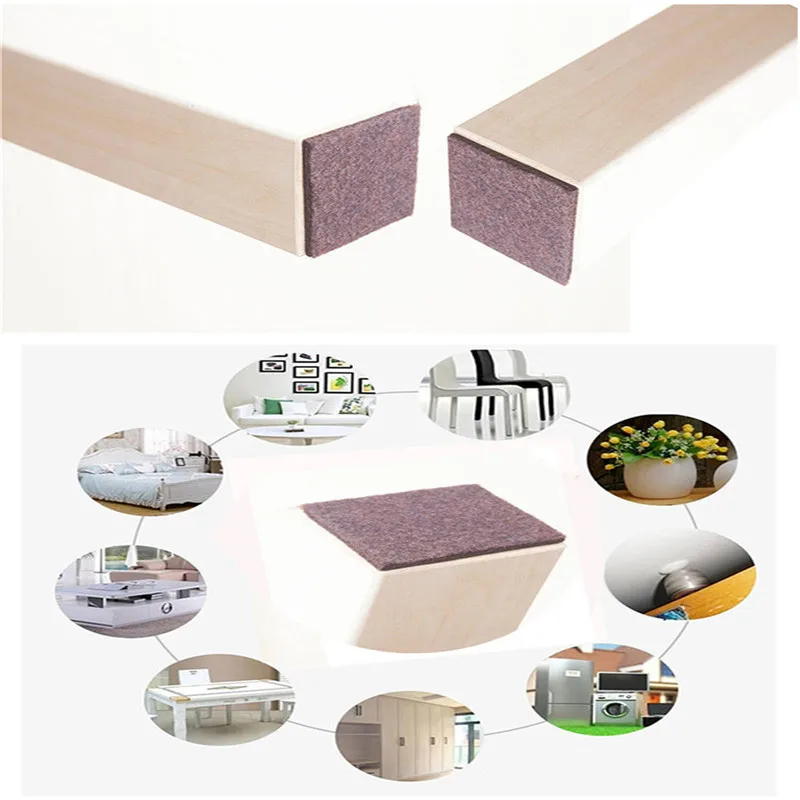 

30cm*21cm Scissoring Table Leg Mat Non-slip Thickening EVA Felt Desk Chair Sofa Feet Protective Pad Cases Cover Bath Mats