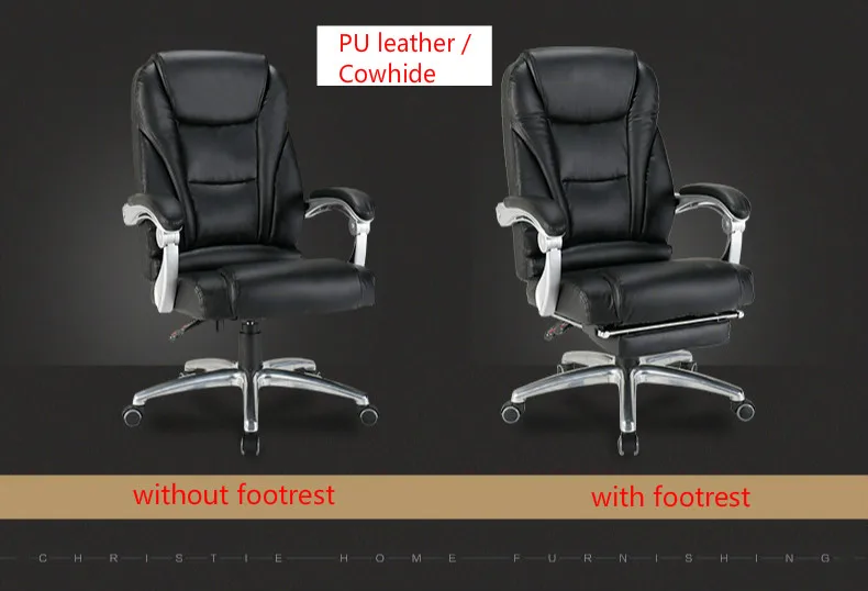 Роскошное кожаное кресло начальника Офис компьютерное кресло с откидной спинкой поворотный PU кресло Silla подъема теплые офисное кресло сиденье
