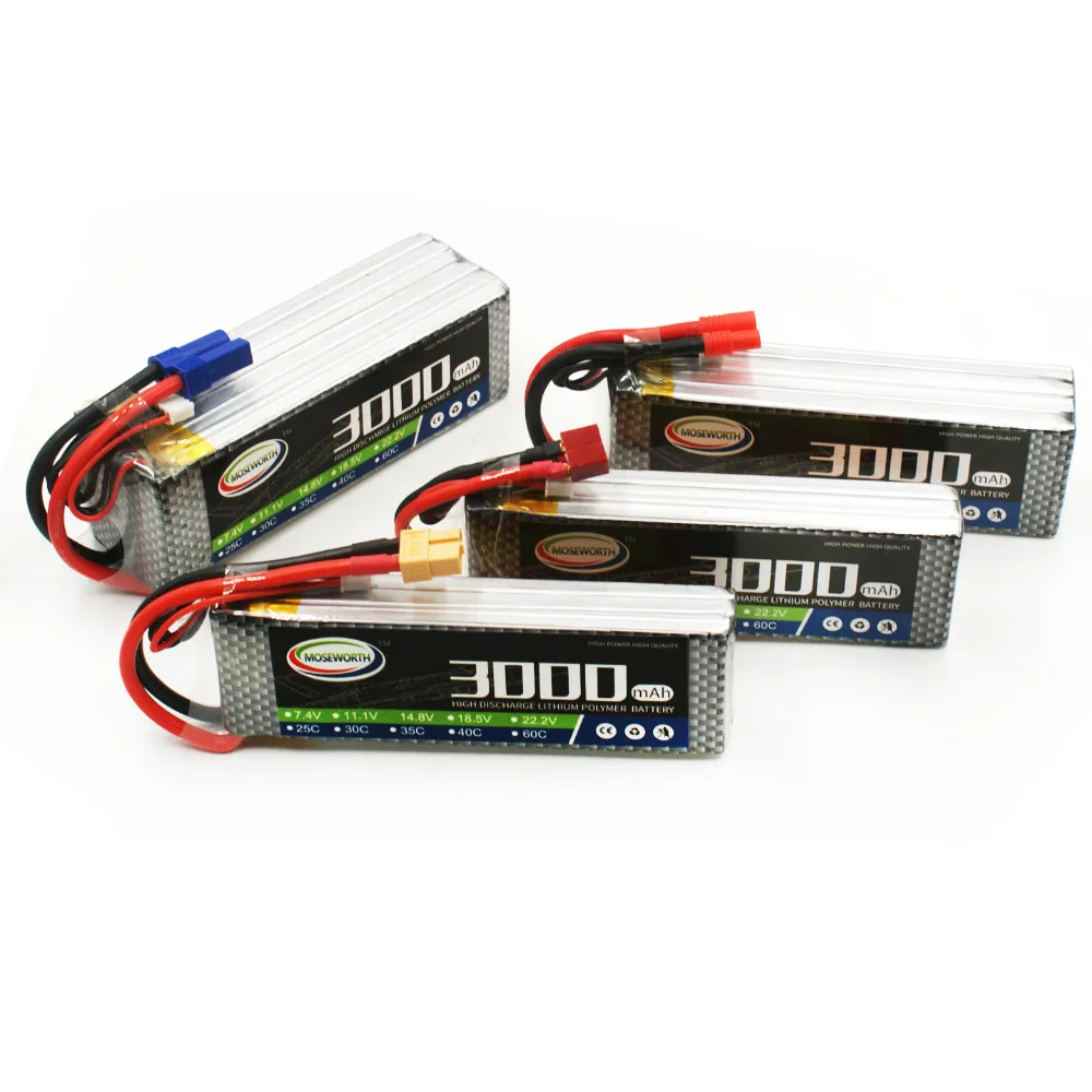 Батарея Lipo 6S 22,2 V 3000mAh 60C для радиоуправляемого вертолета, самолета, квадрокоптера, дрона, автомобиля, лодки, модели, игрушки с дистанционным управлением, литиевая батарея