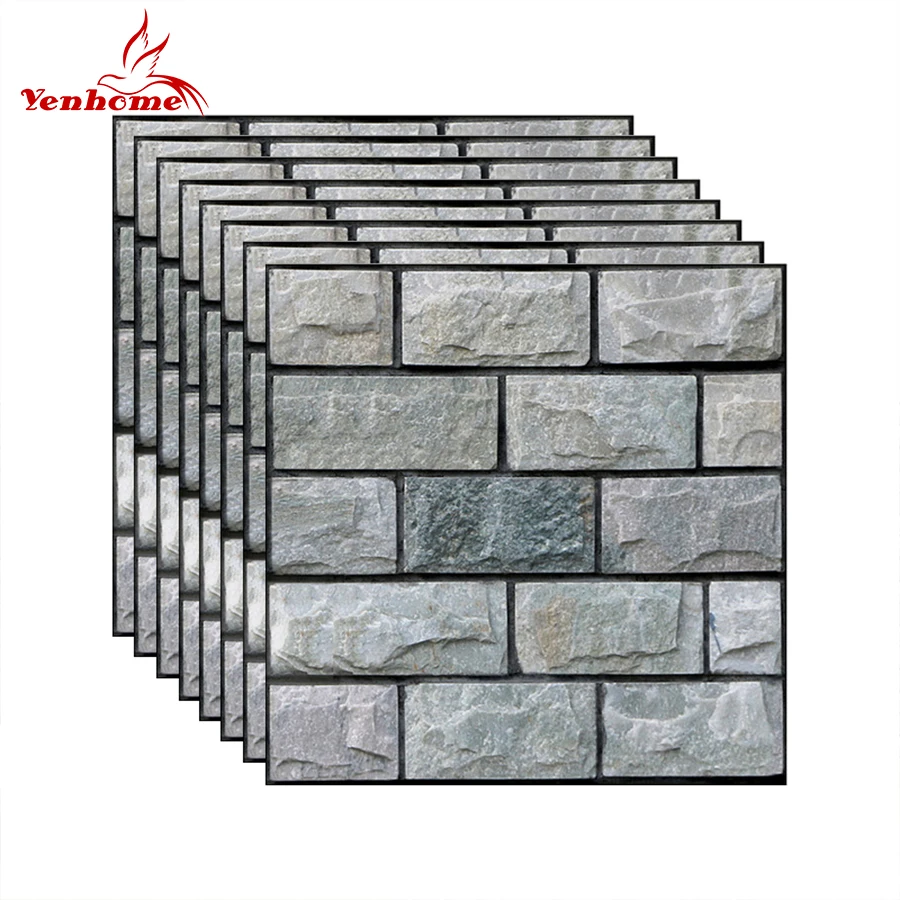 

Waterproof 3D Wall Decals Brick Self Adhesive Wallpaper for Bathroom Living Room Home Decor Kitchen Backsplash 3D Wall Stickers