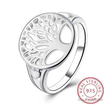 

LEKANI Tree of Life Classic Accessories 925 Sterling Silver Rings anel Bague anillos For Women New Mothers Day Gifts
