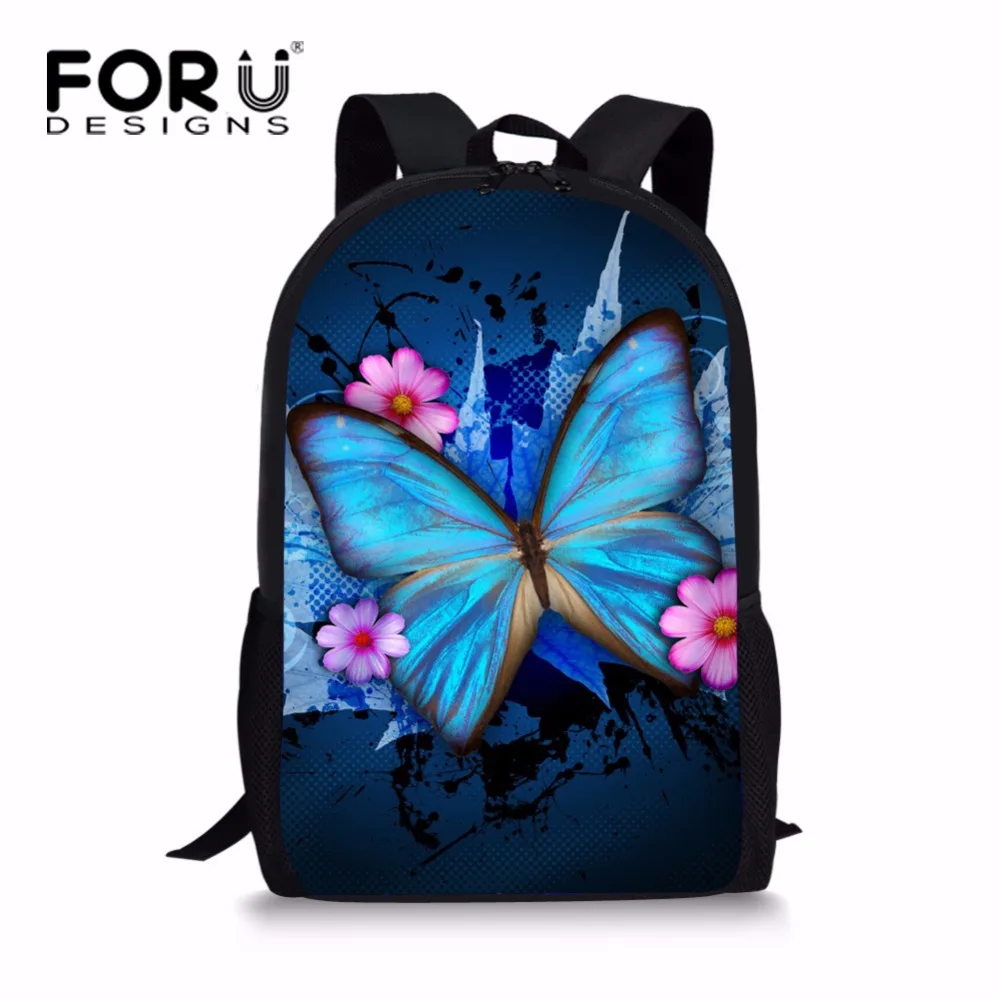 Красивый Рюкзак-бабочка FORUDESIGNS для девочек-подростков уникальный рюкзак младших
