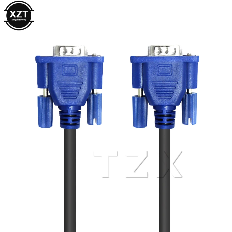 1080P VGA Extension Cable Male to Male 4+5 Pin VGA D-SUB HDTV Multimedia Display 1.5m Cord For PC Laptop Projector LCD Monitor