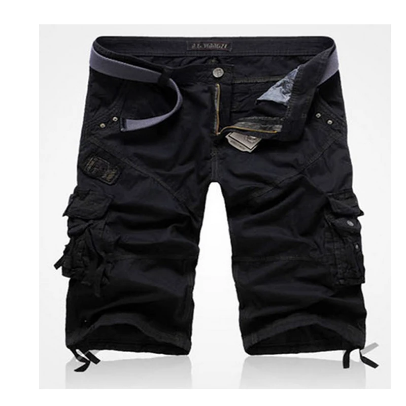 Высокое качество мода подиум патч прямой белый хаки черный синий 5 цветов военный камуфляж тактический Карго короткие брюки мужские 29-38