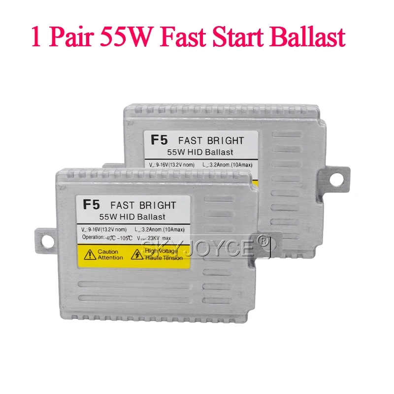 SKYJOYCE 55W H7 Xenon HID Kit AC 55W Fast Bright F5 HID Ballast 5500K Xenon Bulb H1 H3 H7 H11 HB3 HB4 9012 D2H Car Headlight Kit (7)
