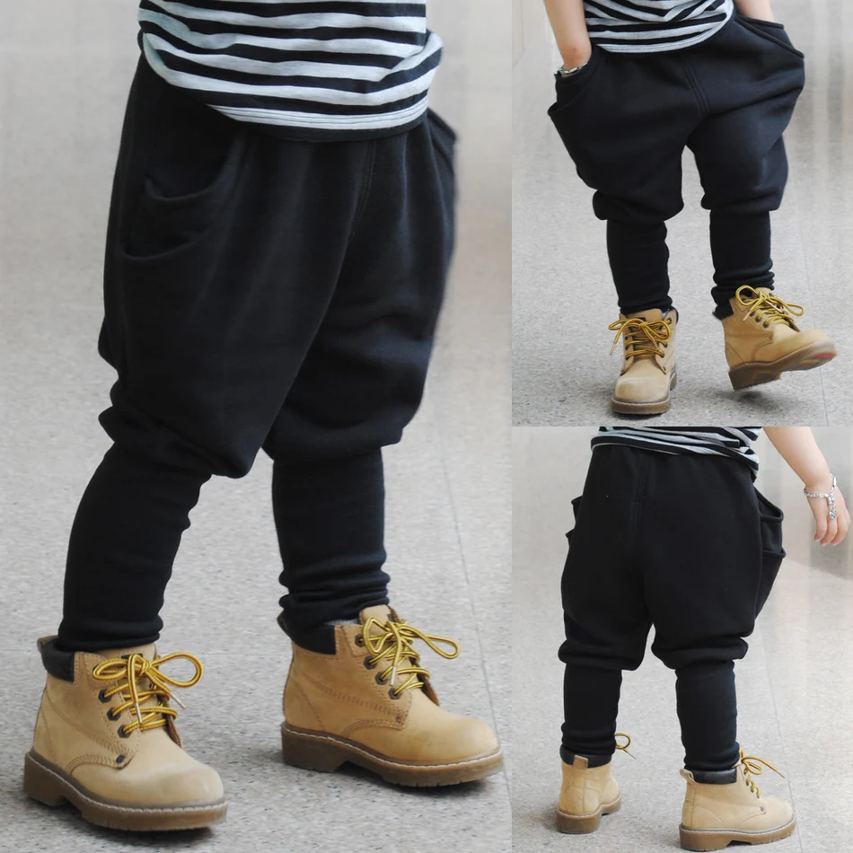 

New Children's Clothing Harem Hip Hop Dance Baggy Pants bloomers Sweatpants Pockets Costumes patchwork kids Punk sports trousers