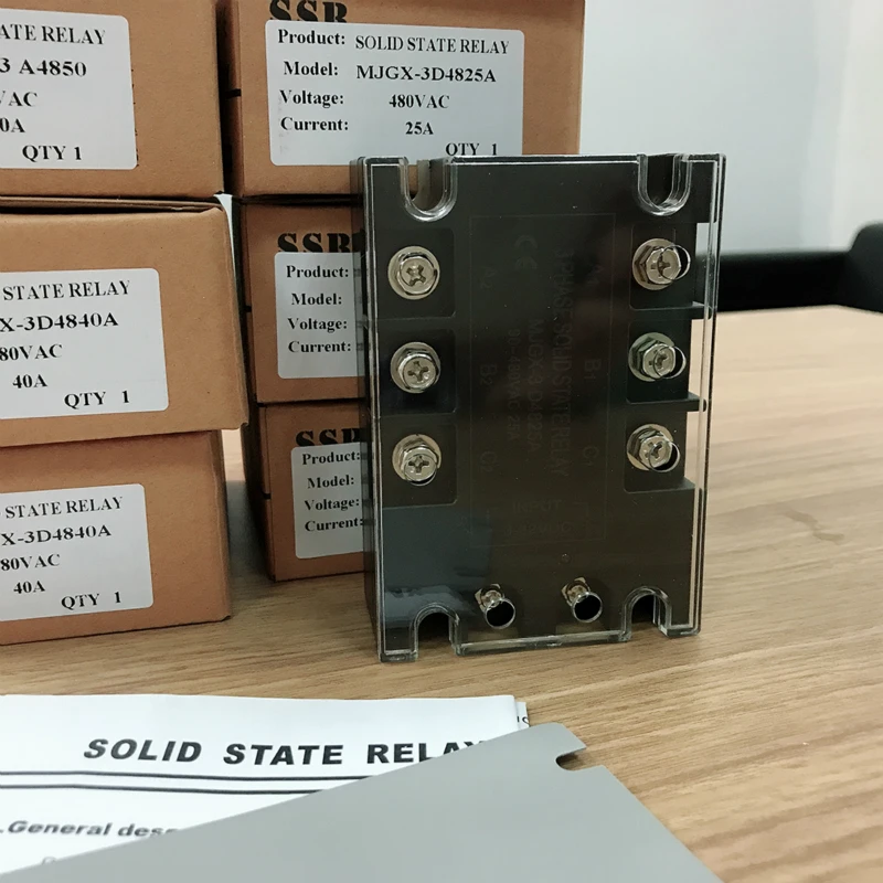 SSR твердотельные реле постоянного тока управления AC 25DA 25AA 25A фактически 3-32VDC к 24-380VAC трехфазное твердотельные реле