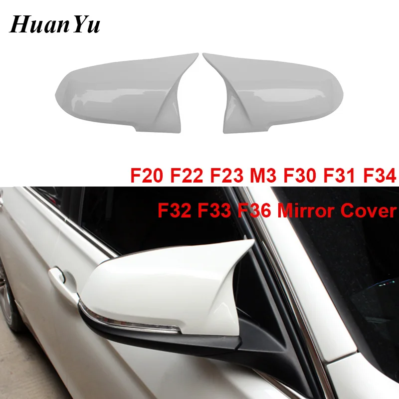

1 pair Snow White Mirror Cover for BMW 1 2 3 4 X1 Series Side Rearview Caps Replacement F30 F20 F32 F33 F36 X1 E84 2012 - 2016